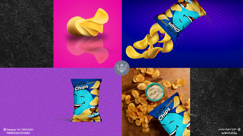 طراحی بسته بندی پیتا چیپس