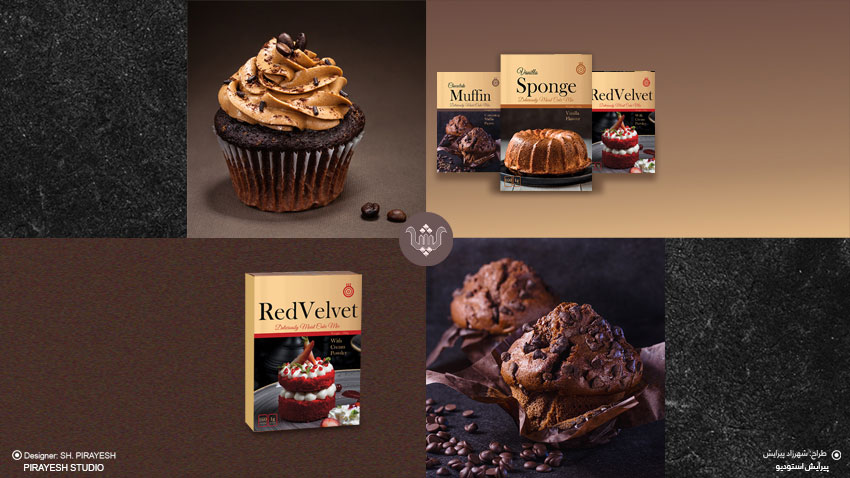 طراحی بسته بندی پودر کیک