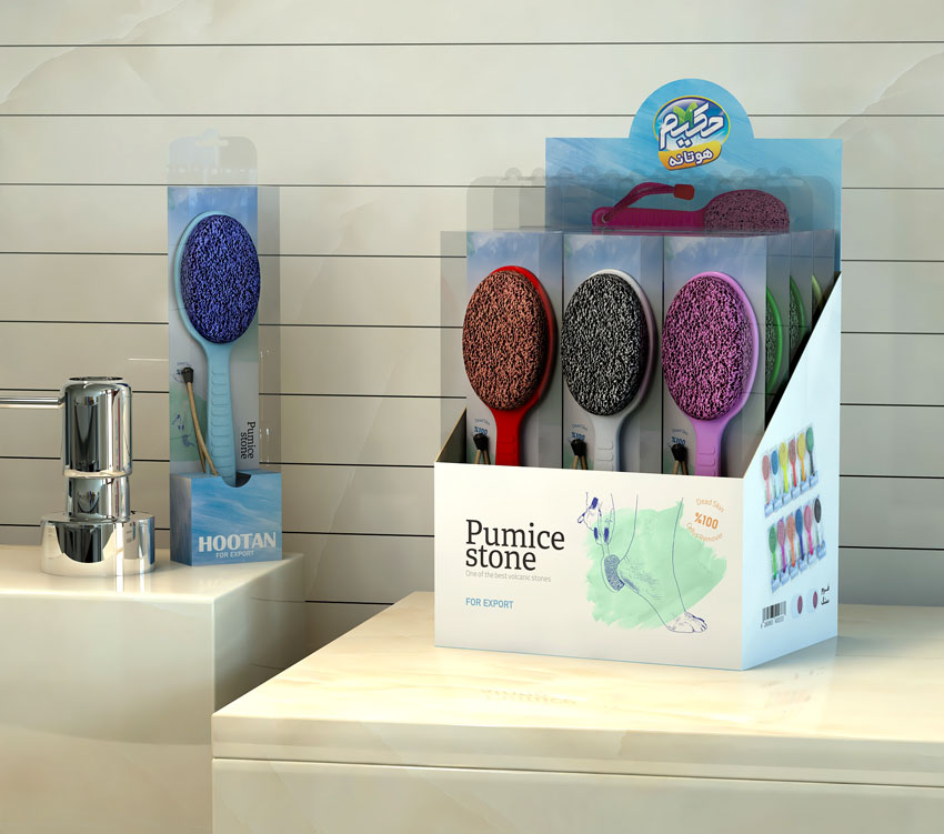 طراحی بسته بندی سنگ پا حکیم هوتانه 