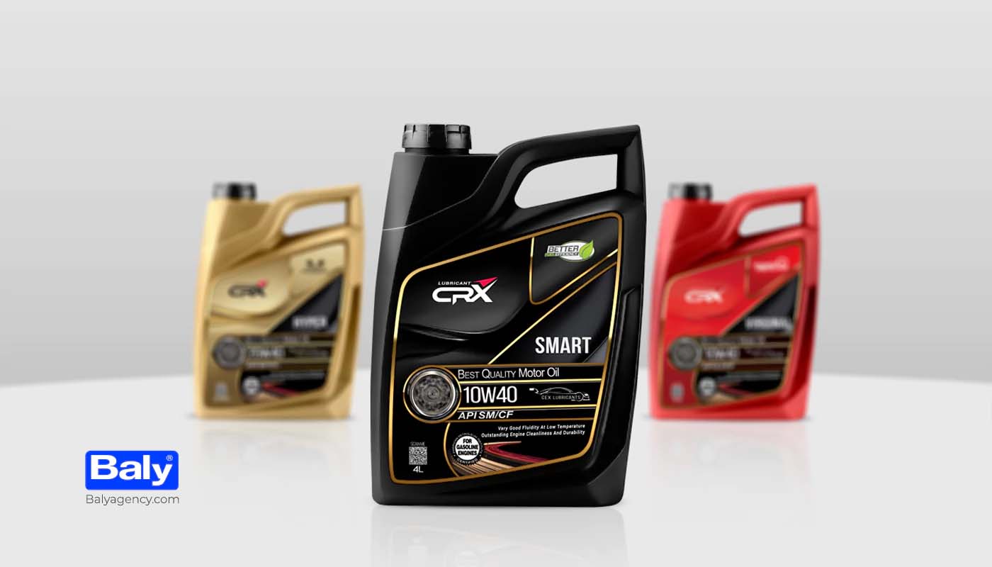 بسته بندی لیبل روغن موتور سی آر ایکس